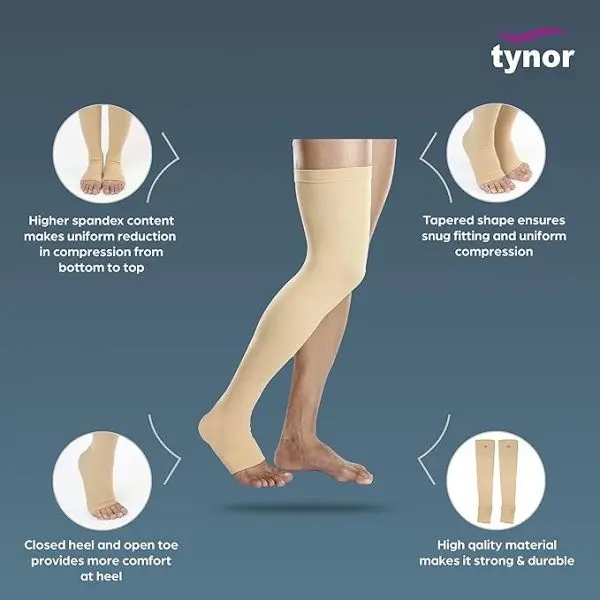 Tynor Compression Stocking Mid Thigh Classic - Image 2