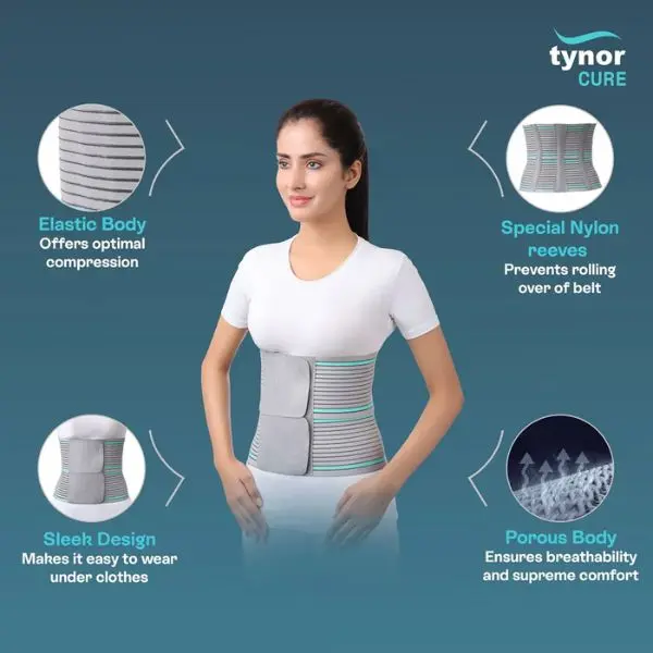 Tynor Cure (A 03) Abdominal Belt 8" - Image 3