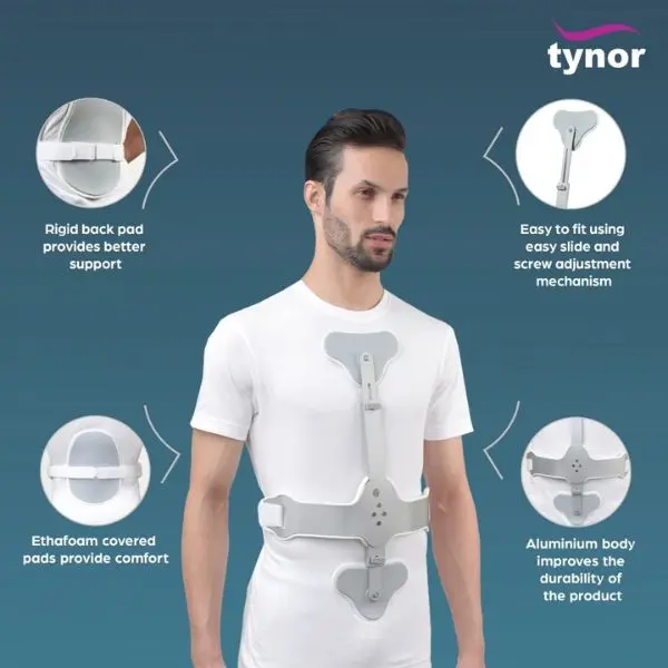Tynor Cure (A 12) Ash Brace (Hyper Extension Brace) - Image 3