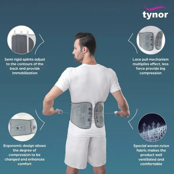 Tynor Cure (A 30) Lacepull L.S Belt - Image 2