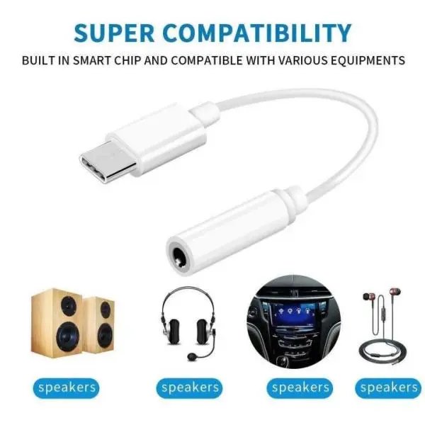 Type C To 3.5mm Female Audio Jack Headphone Cable Adapter - Image 3