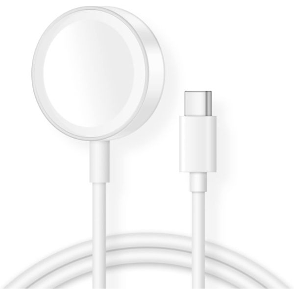 Type-C To IP Smart Watch Magnetic Charging Cable 1.2M - White - Image 3