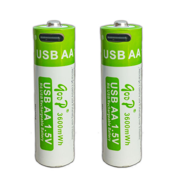 Type-C USB Port Rechargable 1.5V AA Batteries, 1000 Cycles Li ion, 3600mWh with LED Battery Charging Indicator-Plug&Play (Pack of 2) - Image 5