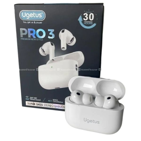 UGETUS PRO 3 30Hours Backup ENC + ANC Wireless Earbuds Noise Reduction (6 Months Warranty) - Image 3