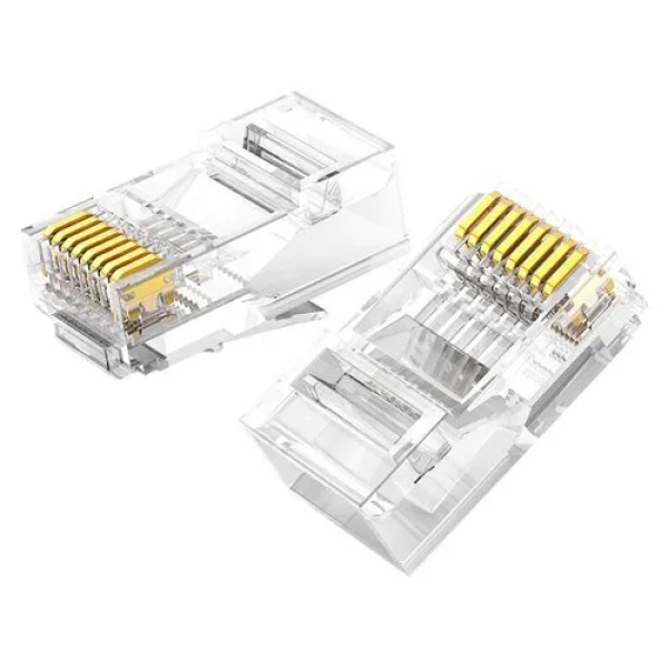 Ugreen 100X Plug Coupler End RJ45 8P8C Cat 6 Transparent - Image 3