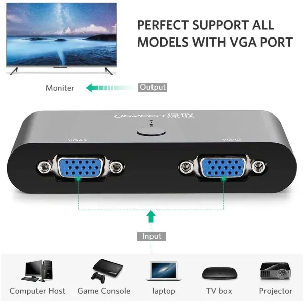 Ugreen 2 Port VGA Switcher - Image 3