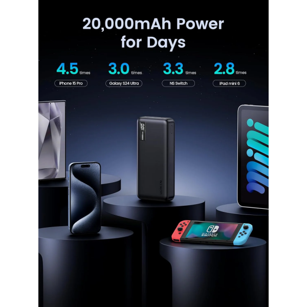 UGreen 20000mAh PD 20W Two-way Fast Charging Power Bank (PB312/25683) - Image 3