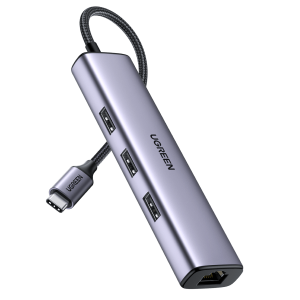 Ugreen Ethernet Adapter Usb C To 3×USB 3.0 Hub with RJ45 (1000m)