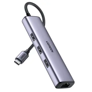 Ugreen Ethernet Adapter Usb C To 3×USB 3.0 Hub with RJ45 (1000m)