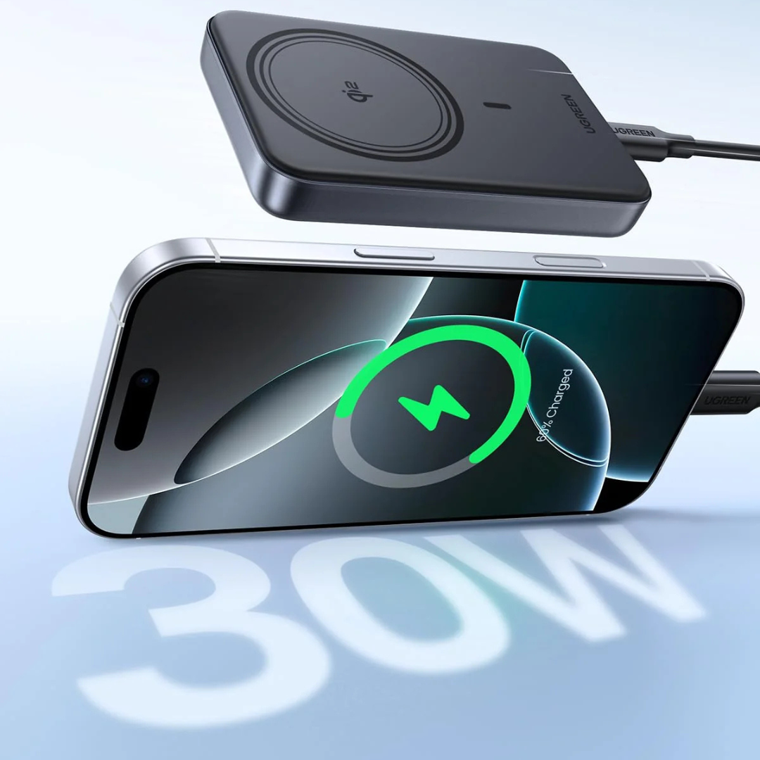 UGREEN 10000mAh Wireless Power Bank - Magnetic Charging - Image 6