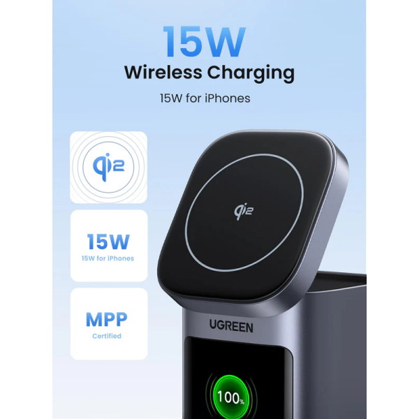 UGREEN Nexode Power Bank 20000mAh 145w with QI2 Wireless charging - Image 8