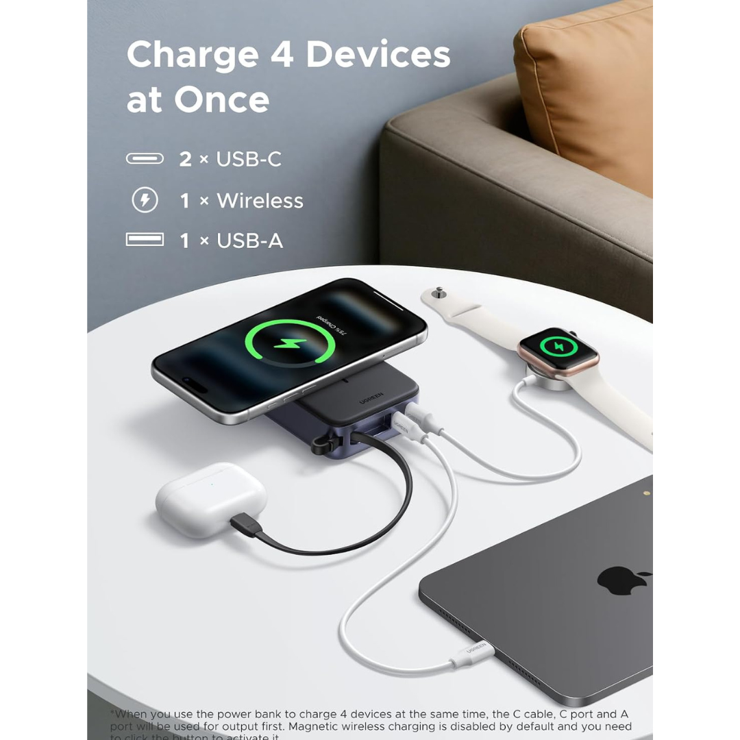 UGREEN 20000mAh 15W Qi2 Wireless Power Bank Overview - Image 5