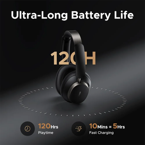 UGREEN Studio Pro Headphones Wireless, 120H, ANC, Hi-Res Sound, BT 6.0, Custom EQ & Multiple Connection via App - Image 7