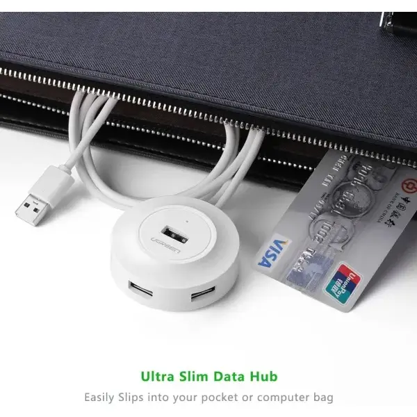 Ugreen USB 2.0 Hub 4 Ports 1m (White) - Image 4