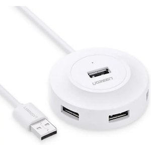 Ugreen USB 2.0 Hub 4 Ports 1m (White)