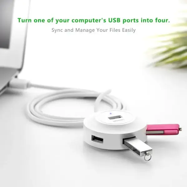 Ugreen USB 2.0 Hub 4 Ports 1m (White) - Image 6
