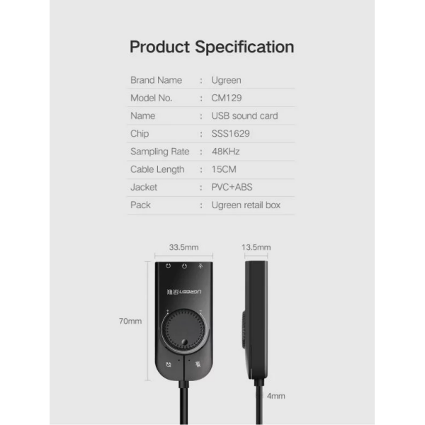 Ugreen Usb External Stereo Sound Adapter - Image 7