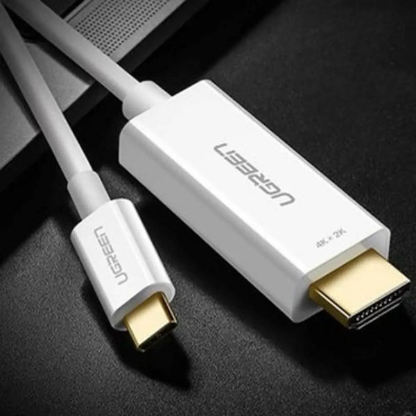 UGREEN USB Type C to HDMI Cable Male to Male ABS Case 1.5m (White) - Image 3