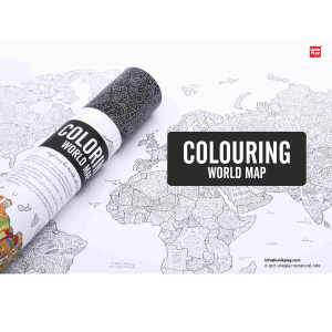 Unik Play Coloring Poster World Map