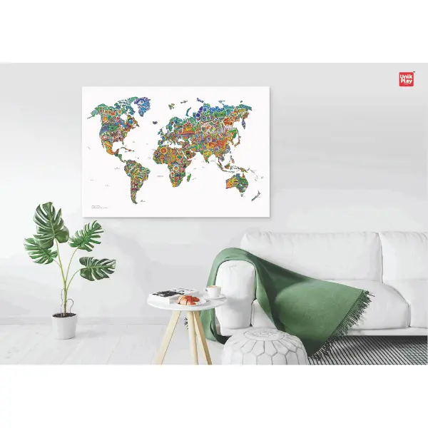 Unik Play Coloring Poster World Map - Image 3