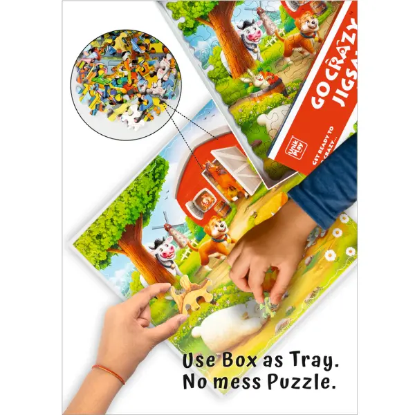 Unik Play Go Crazy Jigsaw Puzzle Farm Friends - Image 4