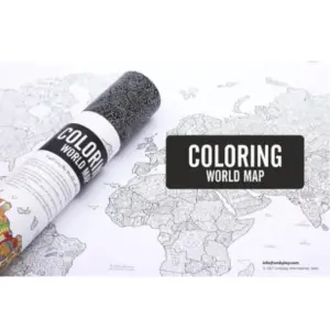 UnikPlay Colouring World Map Geography