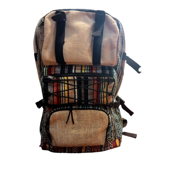 Unisex Hemp & Cotton Blend Trekking Backpack - Image 3
