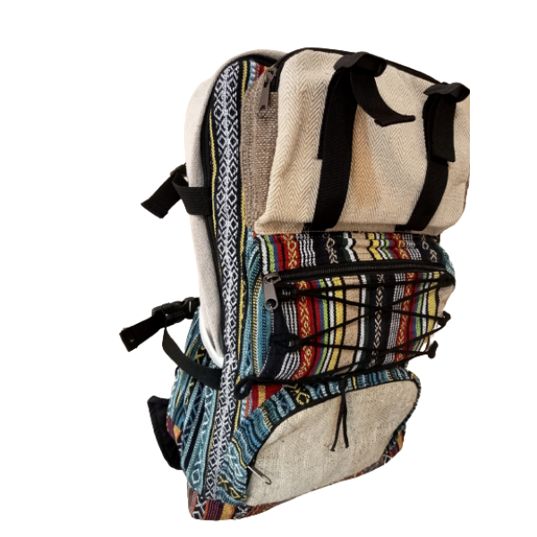 Unisex Hemp & Cotton Blend Trekking Backpack - Image 4