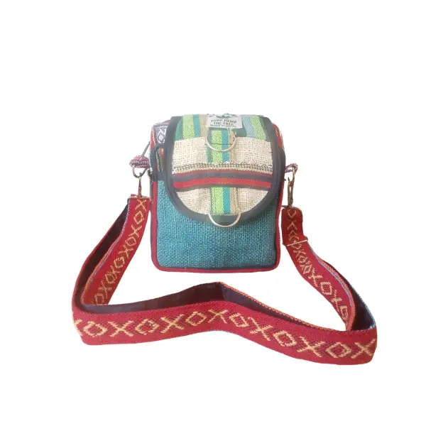 Unisex Hemp & Cotton Mix Side Bag for Sustainable Fashion - Image 4