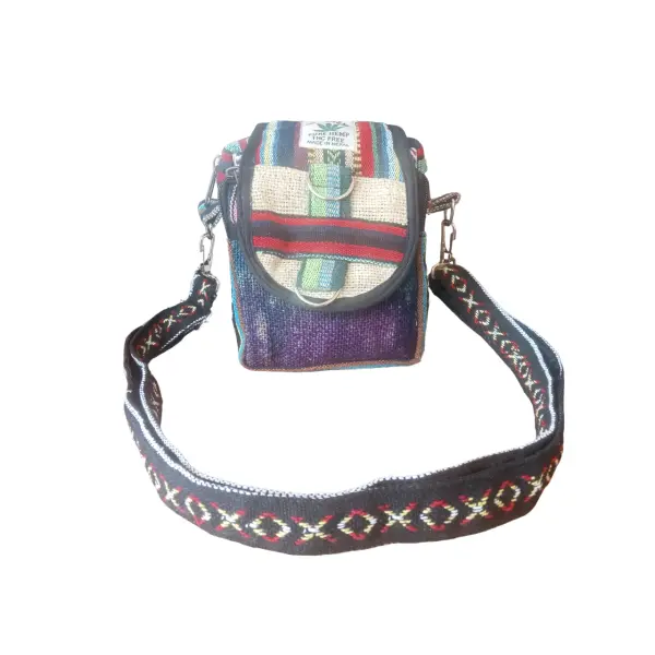 Unisex Hemp & Cotton Mix Side Bag for Sustainable Fashion - Image 5