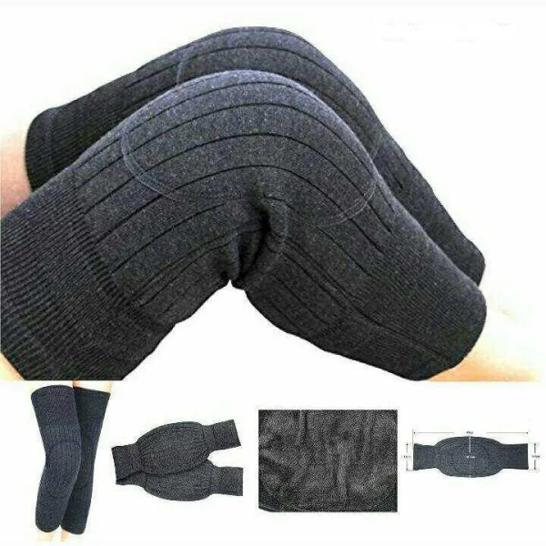 Unisex Pair Of Thick Fur Cashmere Wool Knee Warmers Sleeve - Image 2