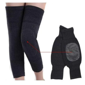 Unisex Pair Of Thick Fur Cashmere Wool Knee Warmers Sleeve