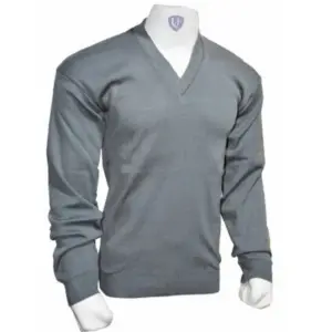 Unisex Wool Gray School Uniform Sweater | Sweater For School And College | Blue Sweater For Boys And Girls