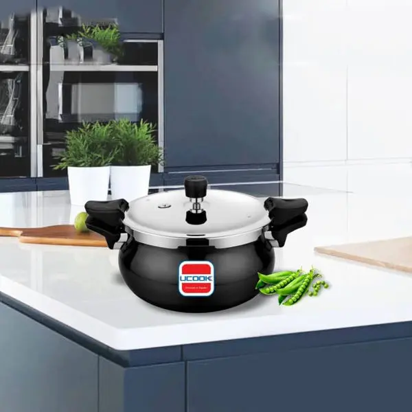 UNITED 3 In 1 HAIB Smart Cooker - 5 Ltrs Hard Anodised Induction Based ( Cooker + Strainer + Server ) - Image 2