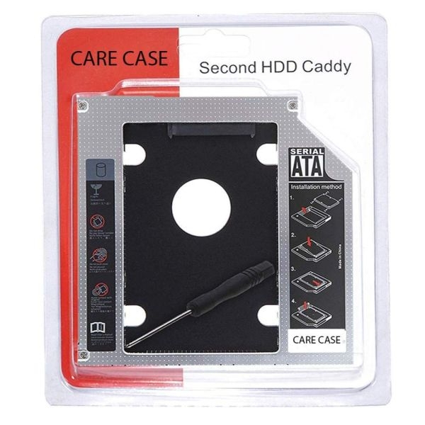 Universal 9.5mm Second HDD Caddy SATA 3.0 Hard Drive Adapter SSD HDD Hard Disk Enclosure Case for Laptop Optical Drive Bay - Image 2