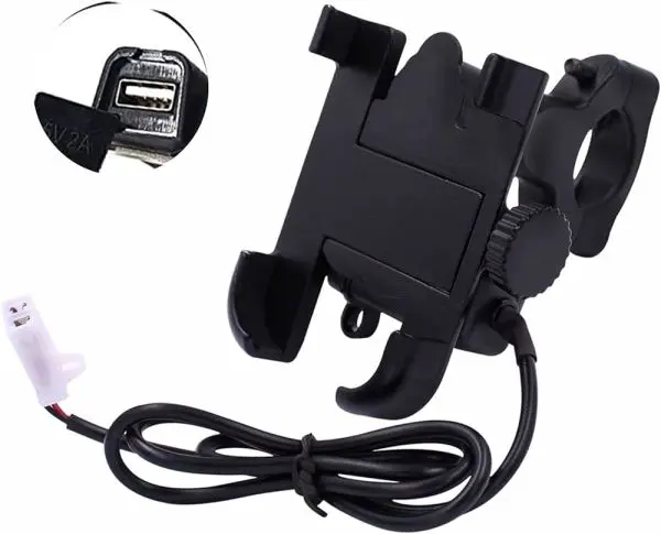 Universal Bike Mobile Holder Full Metal Body Phone Holder with charging port