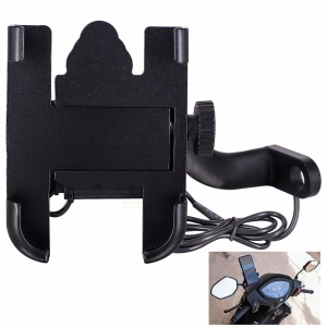 Universal Scooty Mobile Holder Full Metal Body Phone Holder with charging port