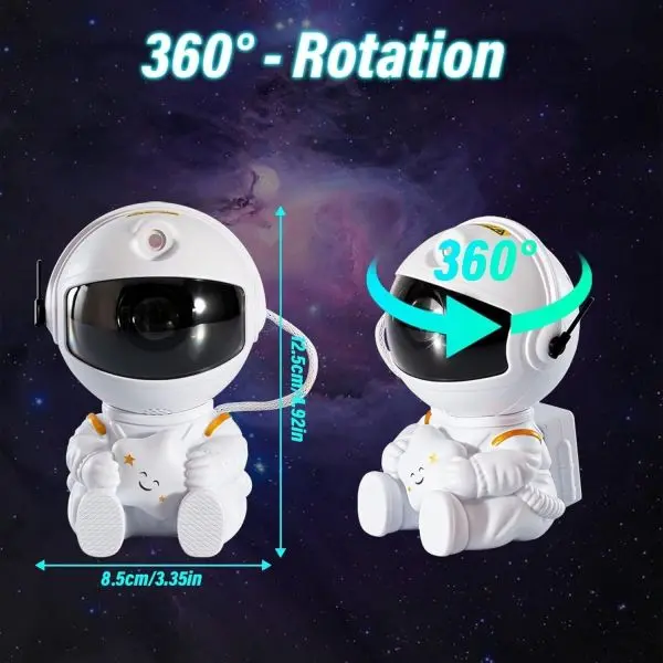 Remote Control and 360°Rotation Magnetic Head Nebula Lamp for Bedroom/Kids Room/Ceiling/Room Decoration (Modern)
