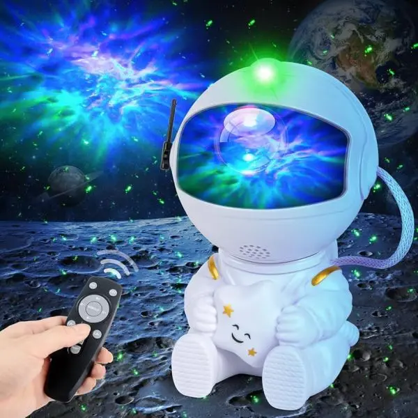 Updated Astronaut Star Projector, Nebula Galaxy Projector Night Light, Remote Control and 360°Rotation Magnetic Head Nebula Lamp for Bedroom/Kids Room/Ceiling/Room Decoration (Modern) - Image 4