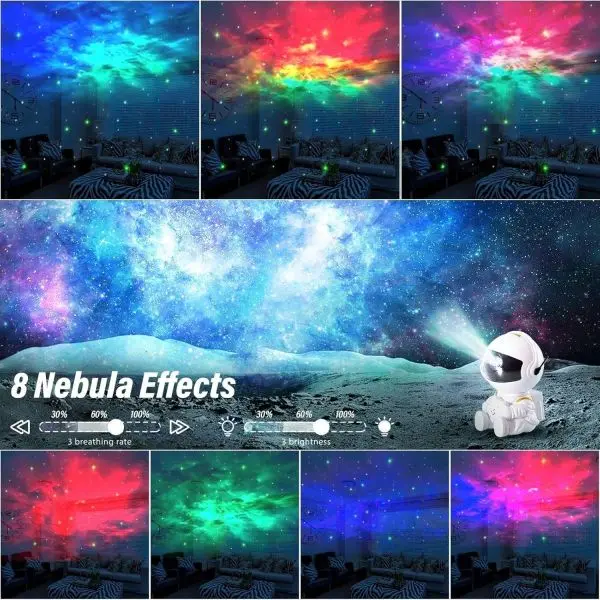 Updated Astronaut Star Projector, Nebula Galaxy Projector Night Light, Remote Control and 360°Rotation Magnetic Head Nebula Lamp for Bedroom/Kids Room/Ceiling/Room Decoration (Modern) - Image 5