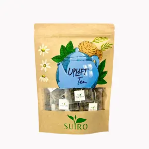 Uplift Herbal Tea For Heart Health, Healthier Skin, Weight Loss, Increase Immunity, Reduces Inflammation, And Detoxification  - 25 Tea Bags Pack - Suiro Teas