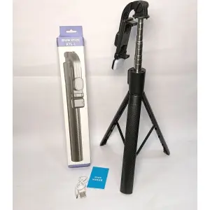 UpTo 6 Feet Long - R1S-L / R7S-L With Light Selfie Stick Phone Tripod Bluetooth Remote Extendable Monopod