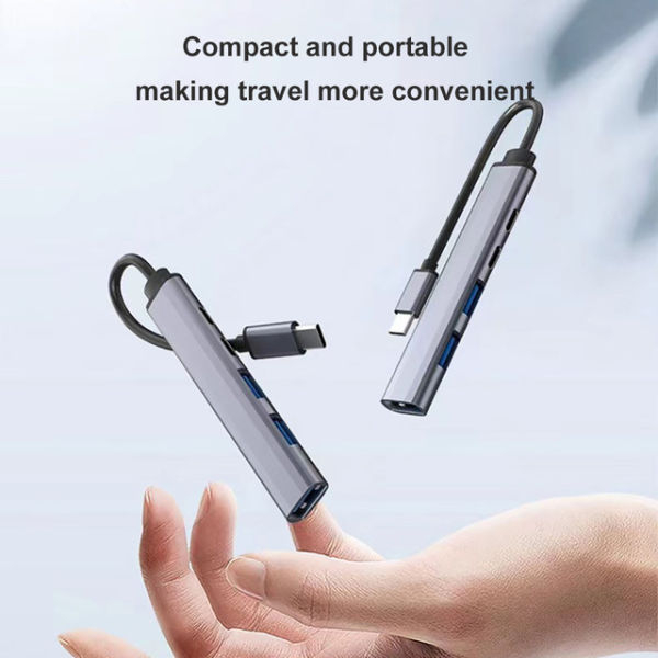 USB HUB Type C to USB 3.0 Type-C Four in One Expansion Dock - Image 3