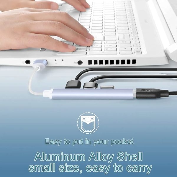 USB HUB Type C to USB 3.0 Type-C Four in One Expansion Dock - Image 4