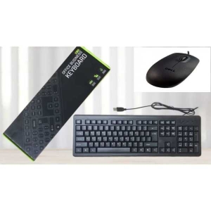 USB Keyboard Mouse Combo Wired Black