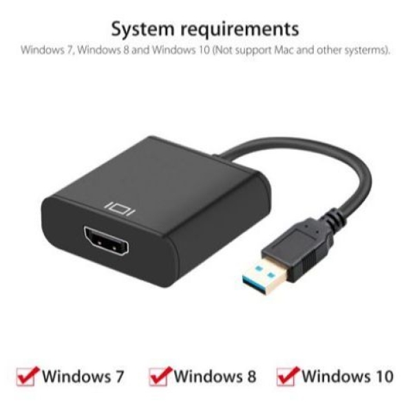 USB To HDMI Adapter USB 3.0 / 2.0 To HDMI 1080P Full HD Video Audio Multi Monitor Converter Adaptor - Image 2