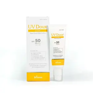 UV Doux D-Tan Aqua Sunscreen Lotion SPF 50 PA++++ | With Niacinamide, Vitamin C, Hyaluronic Acid, Ceramide, Aloe Vera & Vitamin E | Broad Spectrum | Benzene-Free | For Dry & Sensitive Skin 100ml