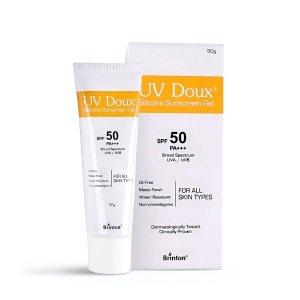 UV Doux Face & Body Sunscreen gel 50g with SPF 50 PA+++ | Clinically Proven Matte Finish and Oil Free Formula| Water Resistant, Non Comedogenic| Protection against UVA/UVB Rays