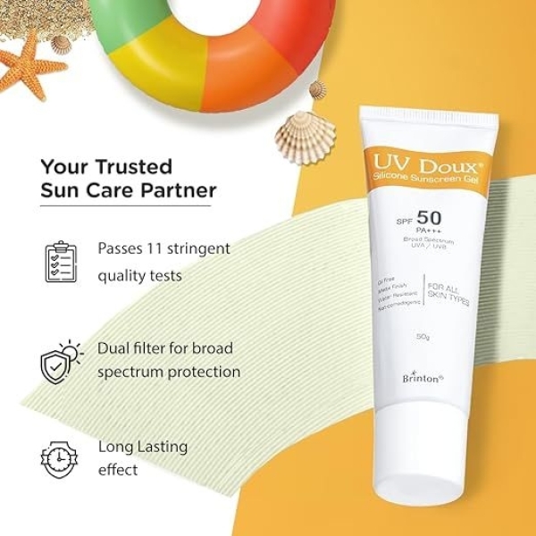 Uv Doux Silicone Sunscreen Gel SPF 50 50 Gm - Image 4