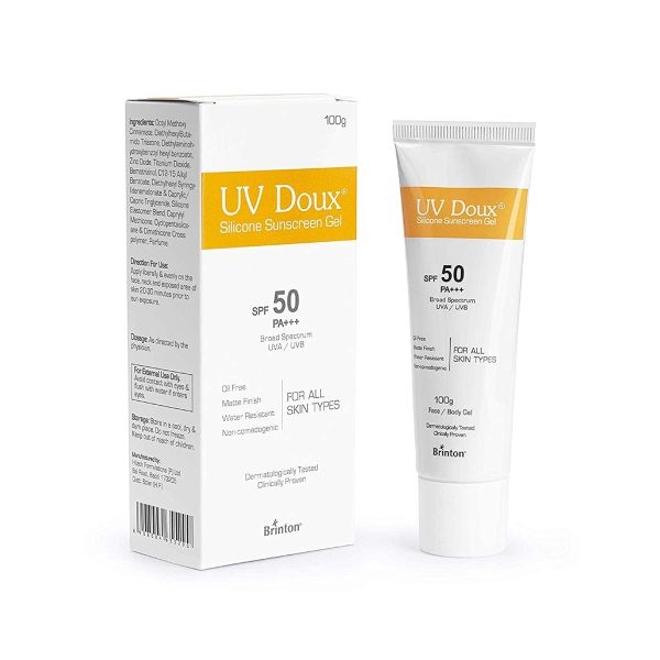 UV Doux Silicone Sunscreen Gel SPF 50 pa+++ UVA/UVB With Broad Spectrum, Water Resistant 100 g - Image 2